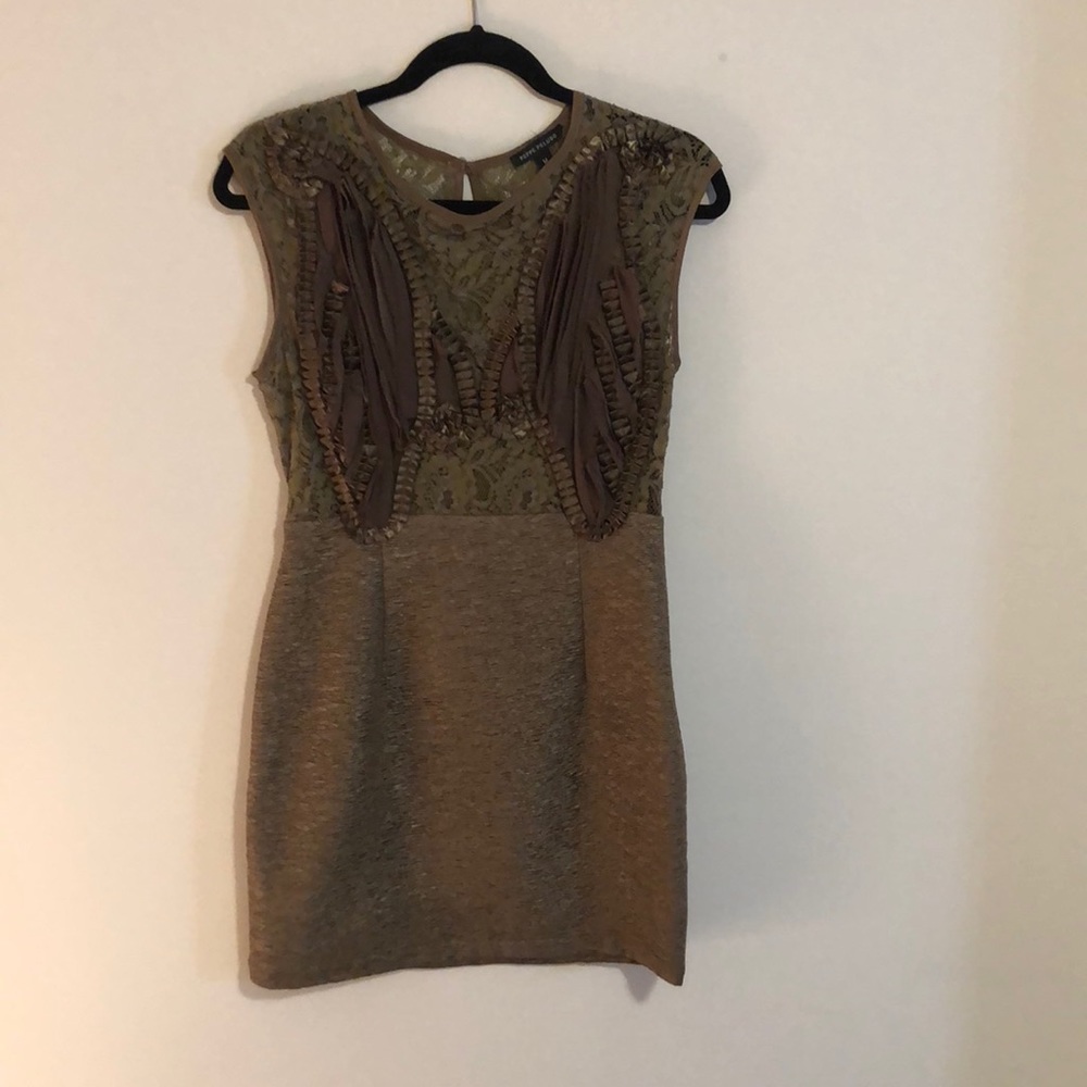 Brown mini cocktail dress!
